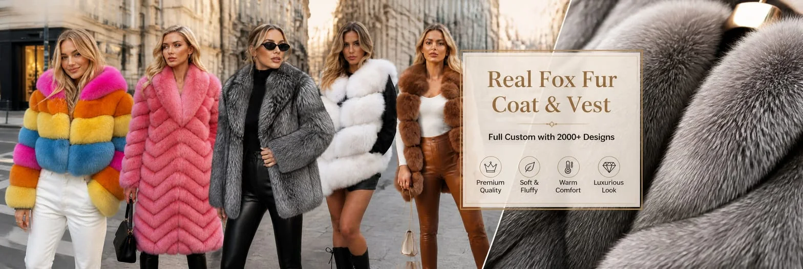 Real Fox Fur Coats and Vests