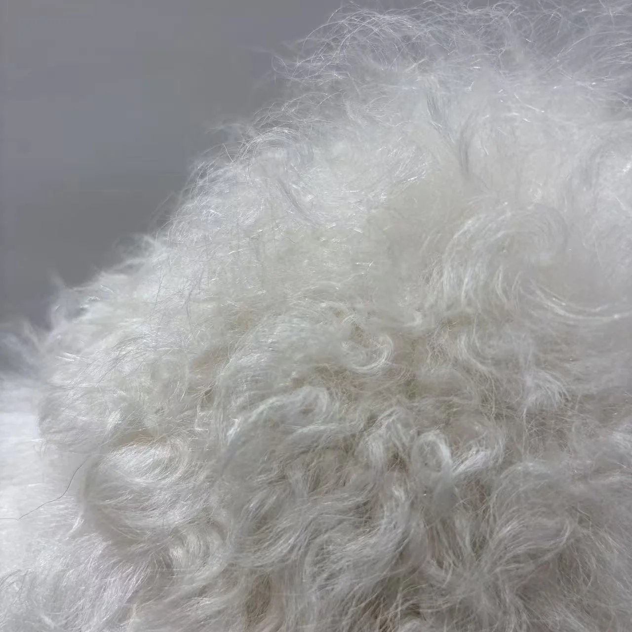 Short White Real Wool Fur Jacket — material and construction detail